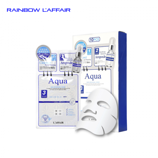 10combo mặt nạ dưỡng cho da khô 3 bước Rainbow L'affair Aqua (10 bộ x 28ml)
