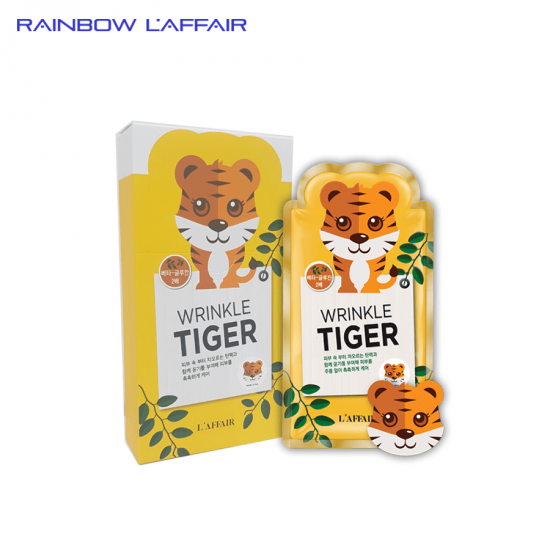 Hộp 10 mặt nạ chống nhăn - giữ ẩm - săn chắc da Rainbow L'affair Wrinkle Tiger Mask 250ml